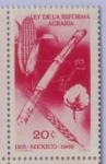 Stamps : America : Mexico :  LEY DE LA REFORMA AGRARIA 1915-1965
