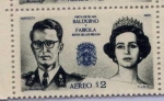 Stamps : America : Mexico :  VISITA DE SS. MM. BALDUINO Y FABIOLA REYES DE LOS BELGAS