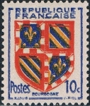 Stamps France -  ESCUDOS DE PROVINCIAS 1949. BORGOÑA. Y&T Nº 834