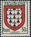 Stamps France -  ESCUDOS DE PROVINCIAS 1951. LIMOUSIN. Y&T Nº 900