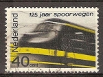 Sellos del Mundo : Europa : Holanda : 125a Aniv de Ferrocarriles Países Bajos.