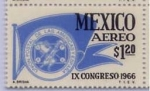 Stamps : America : Mexico :  IX CONGRESO 1966 "Union Postal de las Americas y España"