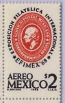 Stamps : America : Mexico :  EFIMEX 68  "Exposicion Filatelica Internacional"