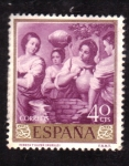Stamps Spain -  Rebeca y Elizer- Murillo- Día del Sello