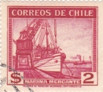 Stamps Chile -  Marina Mercante