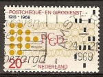 Sellos de Europa - Holanda -  50a Aniv de Países Bajos Postal Cheque y el Servicio de Compensación.
