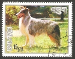 Stamps Asia - Bhutan -  401 - Perro de raza 