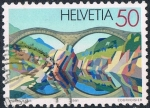 Stamps Switzerland -  PUENTE DE PIEDRA CERCA DE LAVERTEZZA (TESSIN). Y&T Nº 1378