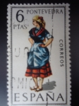 Stamps Spain -  Ed:1950- Ttrajes Típicos Españoles-PONTEVEDRA (Nº38)