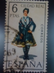 Stamps Spain -  Ed:1839- Trajes Típicos Españoles- CIUDAD REAL (Nº13)