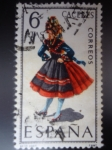 Stamps Spain -  Ed:1776- Trajes Típicos Españoles- CACERES (Nº 10)