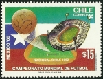 Stamps Chile -  CAMPEONATO MUNDIAL DE FUTBOL MEXICO 86 - ESTADIO NACIONAL CHILE 