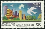 Stamps Chile -  DEFENSA DEL MEDIO AMBIENTE - EL AIRE ES VIDA