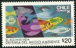 Stamps Chile -  DEFENSA DEL MEDIO AMBIENTE - EL AGUA ES VIDA