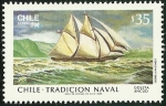 Stamps Chile -  GOLETA ANCUD - TRADICION NAVAL