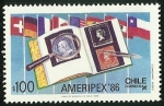 Stamps Chile -  AMERIPEX 86