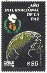 Stamps Chile -  AÑO INTERNACIONAL DE LA PAZ