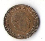 monedas de Europa - Espa�a -  02A - FRANCISCO FRANCO CAUDILLO DE ESPAÑA POR LA GRACIA DE DIOS 1953