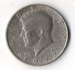 monedas de America - Estados Unidos -  01A- LIBERTY 1972 JOHN KENNEDY