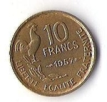 monedas de Europa - Francia -  02B - LIBERTE EGALITE FRATERNITE 1957