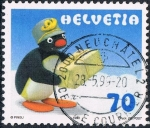 Stamps : Europe : Switzerland :  EL PINGUINO PENGUIN COMO CARTERO. M 1041
