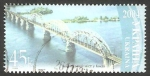 Stamps : Europe : Ukraine :  589 - Puente Darnytsia de Kiev