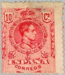 Stamps Spain -  Alfonso XIII Medallón