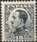 Stamps Spain -  Alfonso XIII Tipo Vaquer de perfil