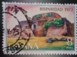 Stamps Spain -  Ed:2157- Castillo del Río San Juan Nicaragua. Hispanidad 1973