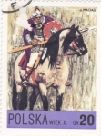 Stamps : Europe : Poland :  CABALLERO MEDIEVAL