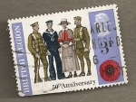 Stamps United Kingdom -  50 Aniversario Legión Británica