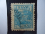 Stamps : America : Brazil :  TRIGO- (Scott 518) 1941