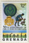 Sellos de America - Granada -  L Aniversario girl guides