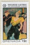 Sellos de America - Granada -  75 Aniversario muerte Toulouse-Lautrec