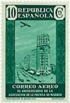 Stamps : Europe : Spain :  XL Aniversario Asociación de la Prensa.Palacio