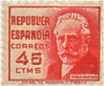 Stamps : Europe : Spain :  Cifra y Personajes.Pablo Iglesias