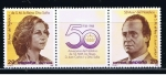 Stamps Spain -  Edifil  2927-28  50º Aniver. del Natalicio de SS.MM. los Reyes de España.  