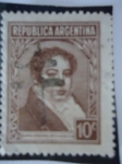 Stamps Argentina -  Bernardino Rivadavia  (1780-1845)