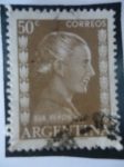 Stamps Argentina -  María Eva Duarte de Perón. 1919-1952