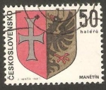 Stamps Czechoslovakia -  1750 - Escudo de la ciudad de Manetin