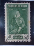 Stamps : America : Chile :  Pedro de Valdivia1497-1553-Conquistador Español-Gobernador de Chile 1541 al 1547-