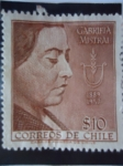 Stamps Chile -  Gabriela Mistral 1848-19557 (Lucila de María Godoy Alcayaga) Poetisa,Diplomática y Pedagoga