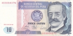 monedas del Mundo : America : Per� :  BILLETE DE PERU- Ricardo Palma 26-6-87