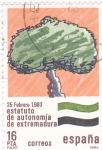 Sellos de Europa - Espaa -  Estatuto de Autonomía de Extremadura   (P)