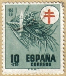 Stamps : Europe : Spain :  PINO, PIÑA Y CRUZ DE LORENA