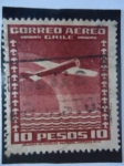 Stamps Chile -  Aereoplano y Arcoiris.
