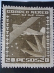 Stamps Chile -  Aereoplano y Rosa de los Vientos