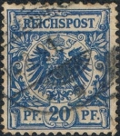 Stamps : Europe : Germany :  CIFRAS Y ESCUDO 1889-00. Y&T Nº 48