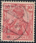 Stamps Germany -  ALEGORIA DE GERMANIA 1900. LEYENDA: REICHPOST. Y&T Nº 54