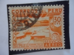 Stamps Peru -  Boca Toma de la Achirana-Río Ica